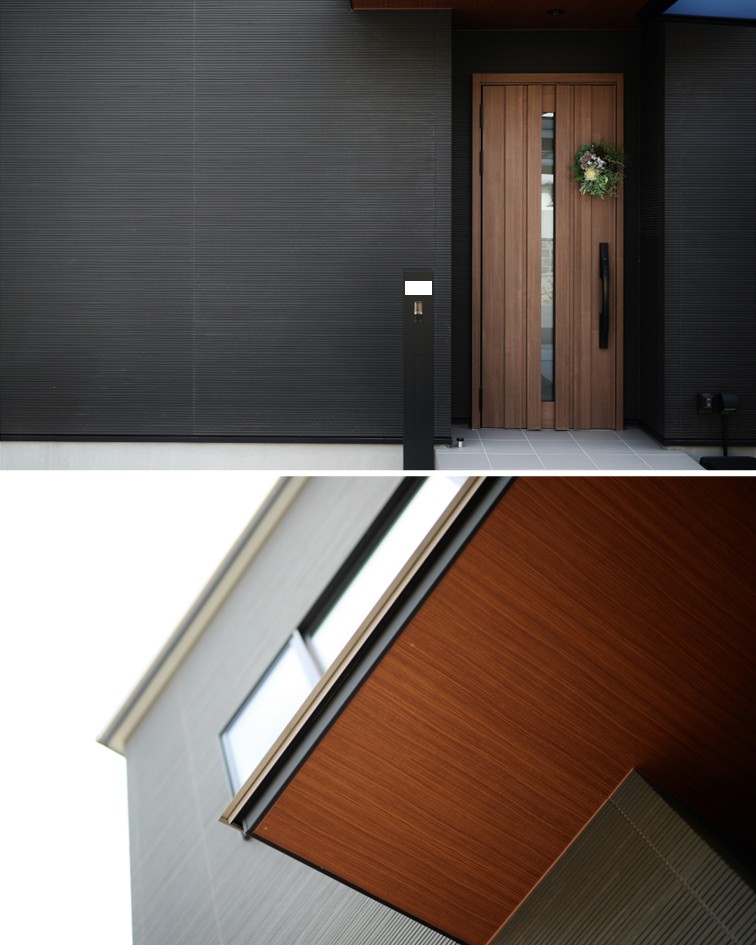 木調のオシャレなエントランス