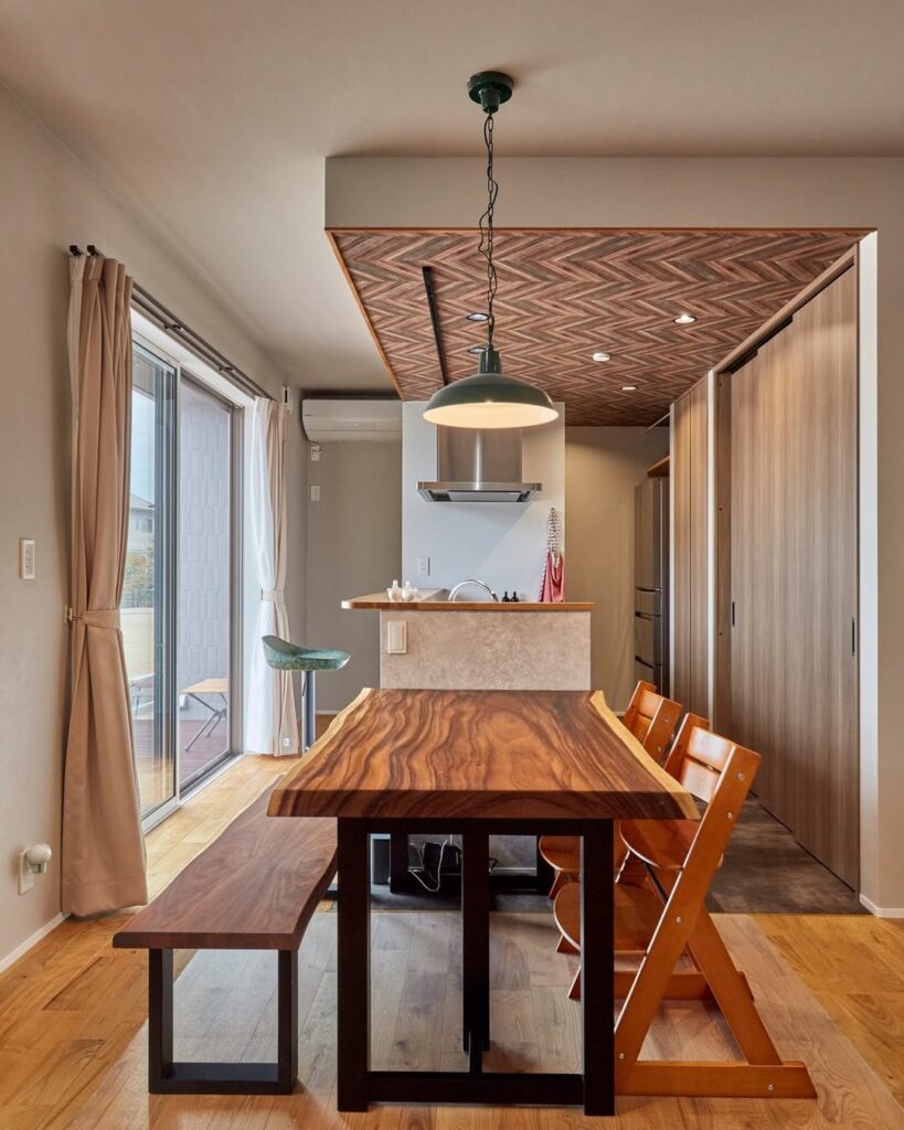 ヘリンボーンのリビング